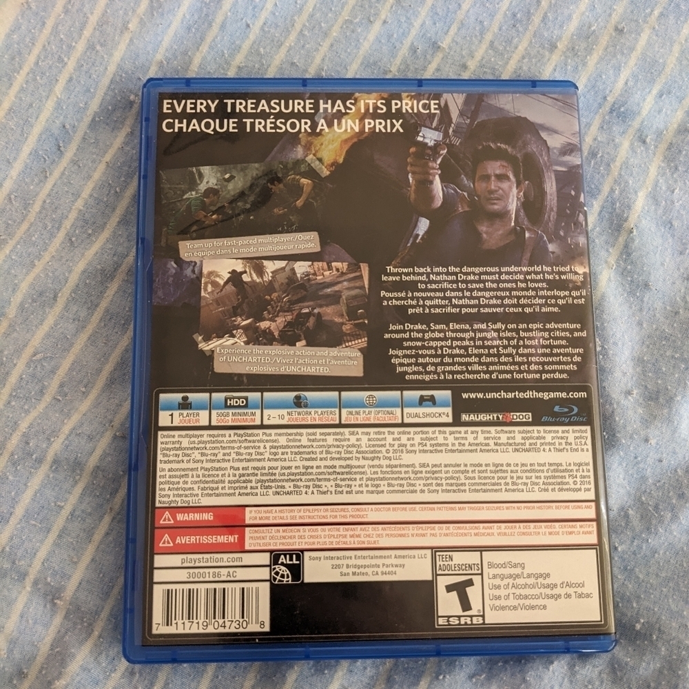 Unchartered 4: A Thief's End (PS4) Game - Picture 2 of 3